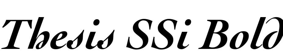 Thesis SSi Bold Italic Font Download Free